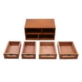 thumbnail image 5 of Desk Organizer with Drawers Wooden Desktop Storage Cabinet Storage Box, 4 Drawer, 5 of 10