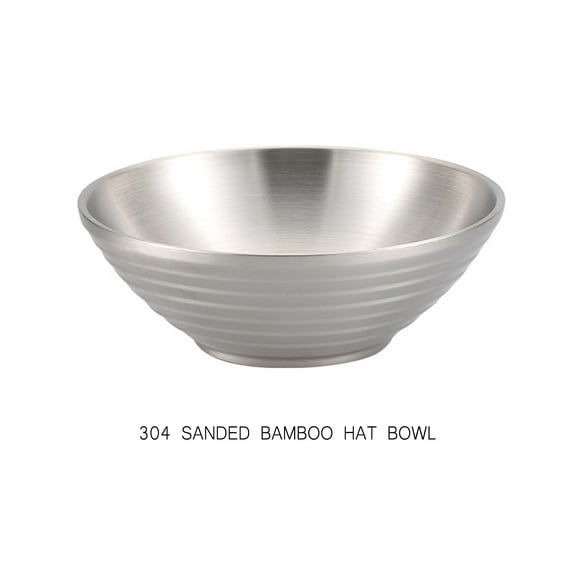 SLUOHZXI Unbreakable Ramen Bowls Stainless Steel Insulated Serving Bowl for Soup, Pasta, Noodle and Pho, Set of 1