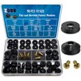 thumbnail image 2 of TWCC 96 pc Flat and Beveled Faucet Washers and Brass Bibb Screws Assortment for Use with Assorted Quick-Opening Style Faucets Stem Worn Out Washer Replacements Black, 2 of 4
