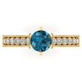 thumbnail image 4 of 3/4 CT TW Fancy Blue Center Accented Diamond Engagement Ring 14K Gold, 4 of 5