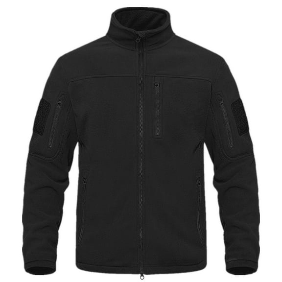 Xmyrz Jackets For Men Winter Fleece Solid Stand Collar Outdoor Warm Breathable Climbing Men'S Coats Outerwear Jacket