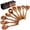 9 Pack, variant on Natural Teak Wood Kitchen Utensils Set, 9 Piece Thickened Wooden Spoons and Spatula for Cooking, Non-Stick Heat Resistant Cookware, Brown