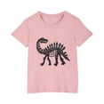 thumbnail image 3 of RXIRUCGD T-shirt en Coton pour Tout-Petits Garçons Filles Mode Mignon Col Rond Imprimé Manches Courtes (Rose, Taille : 7 Ans), 3 of 5