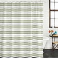 thumbnail image 3 of Boho Sage Green Stripe Waterproof Fabric Shower Curtain,Abstract Geometric White Minimalist Waterproof Fabric Shower Curtain for Bathroom Bathtubs Shower Curtains with 12 Hooks Standard 60x72, 3 of 8