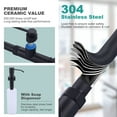 thumbnail image 3 of WOWOW Single-Handle Pull Down Sprayer Kitchen Faucet with Pull Out Spray Wand and Soap Dispenser in Matte Black, 3 of 6