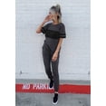 thumbnail image 4 of Conjunto Deportivo PRETTYGARDEN de Dos Piezas Pantalones Jogger a Rayas Gris Talla S, 4 of 5