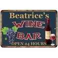 thumbnail image 1 of Beatrice's Green Wine Bar Sign Wall Decor 12 x 18 Matte Finish Metal 112180043878, 1 of 1