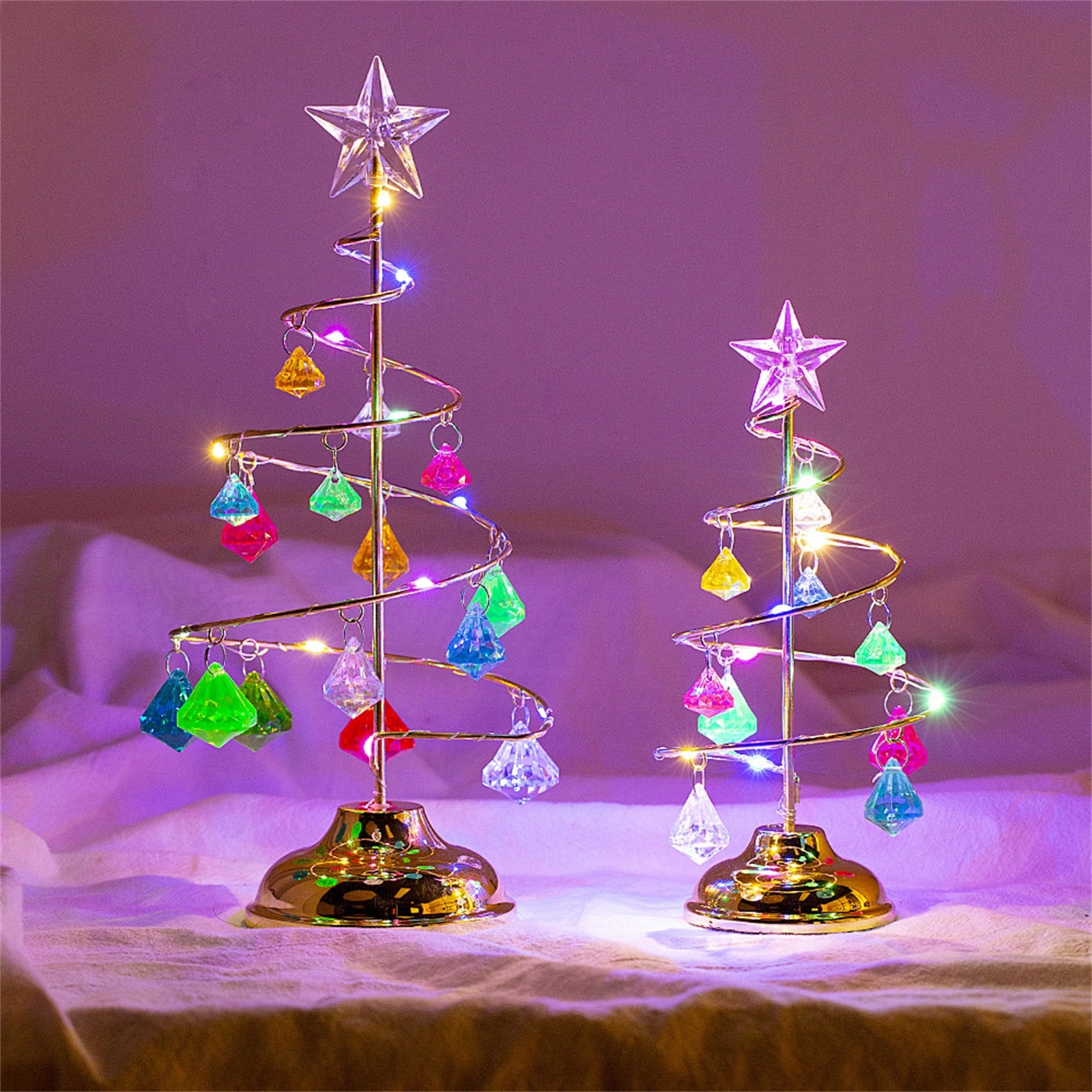 Kayannuo Back to School Clearance Christmas Lights Crystal Christmas Tree  Lights Copper Wire Night Lights 