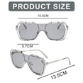 thumbnail image 2 of Gafas de sol anti-ultravioleta retras de las gafas de sol cuadradas del marco grande de una sola pieza, hechas de PC, 2 of 5