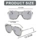 thumbnail image 2 of Gafas de sol anti-ultravioleta retras de las gafas de sol cuadradas del marco grande de una sola pieza, hechas de PC, 2 of 5
