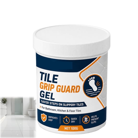 Anti-Slip Tile Grip Gel,Tile Anti Slip Coating Clear to Prevent Slippery Floors,Works Fast for Lasting Traction,Suitable for Tile and Stone Floors, Kitchens, Balconies and Bathrooms