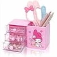 thumbnail image 2 of Anime Melody Desktop Desk Cartoon Office Supplies Container Pen Holder for Desk Cute Pencil Cup Pot Makeup Brush Holder Mini Box Pink, 2 of 5