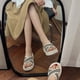 thumbnail image 5 of Sandalias Suela Gruesa Con Cruzadas para Playa Informales (Beige 38), 5 of 9