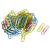 REGALWOVEN 100 Pcs Assorted Colors Plastic Metal Paper Clip Money Office Home