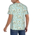 thumbnail image 2 of Zufioo Cute Honeybees Print Men's Baseball Short Sleeve, Moisture Wicking Button-Down Hip Hop Tee-4X-Large, 2 of 7