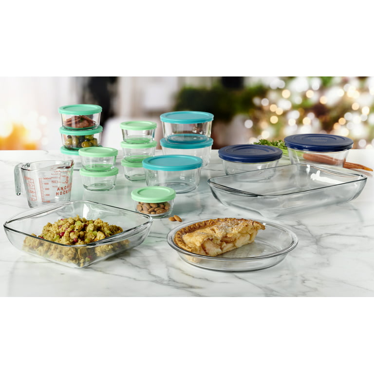 Anchor Hocking Glass Food Storage Containers & Glass Baking Dishes, 32  Piece Set 