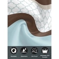 thumbnail image 7 of Blue Brown Morocco Cloth Napkins Set of 6 Reusable Dinner Napkins, Geometric Stripes Aqua Stitching Cocktail Napkin Washable Table Napkins for Wedding/Holiday Party/Baby Shower 20"x20", 7 of 7