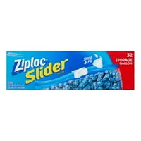 Ziploc Slider Storage Bags, Gallon, 32 Ct