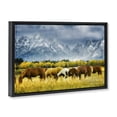 thumbnail image 4 of Stupell Industries Horses in Wilderness Landscape Painting Black Floater Framed Art Print Wall Art, 25 x 17, 4 of 10