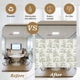 thumbnail image 5 of Sage Green Fruit Window Privacy Film, Vintage Plant Nature Botanical Flower Static Cling UV Sun Blocking Heat Control Window Tint, Non-Adhesive One Way Windows Privacy Cover 17.7''x78.7'', 5 of 7