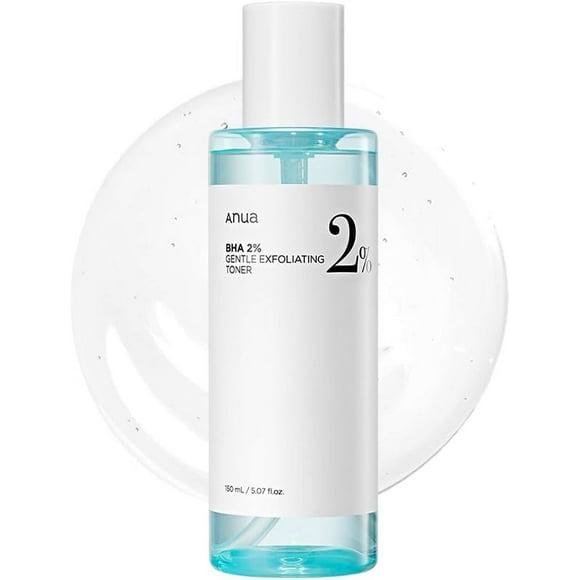 ANUA BHA 2% Gentle Exfoliating Toner, Mild Facial Exfoliant, Salicylic Acid for Pores and Sebum, Teatree Extract, Hyaluronic Acid, Ceramides (150ml / 5.07 fl.oz.)