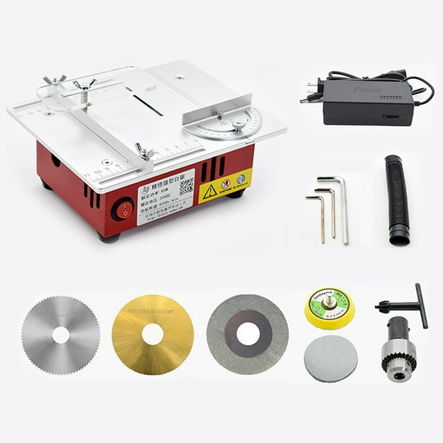 Mistaha Mini Precision Table Saw with 7-Gear Speed Control - Multifunctional Aluminum Alloy Cutting Machine for DIY Crafts & Model Building