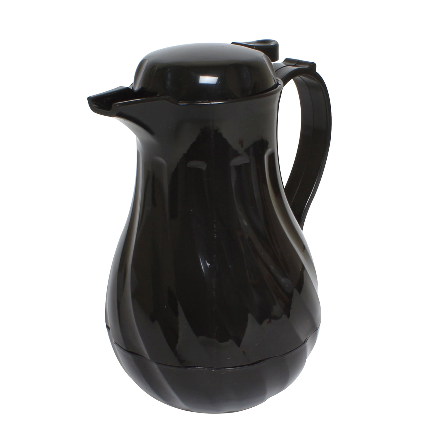 Choice 64 oz. Black Thermal Swirl Coffee Carafe / Server