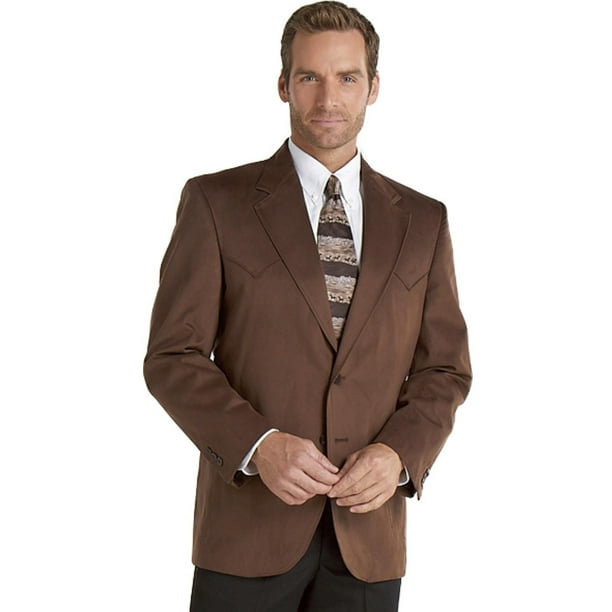 Circle S Circle S Mens Chestnut 100 Microsuede Houston Western Jacket Blazer 46 S Walmart Com Walmart Com