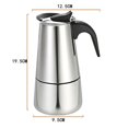 thumbnail image 3 of Miumaeov 6-Cup Coffee Maker Stovetop Espresso Coffee Maker Moka Coffee Pot with Electric Stove Stainless Steel Stovetop Moka Pot Espresso Coffee Maker, 3 of 12