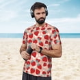 thumbnail image 4 of Wukai Red Strawberry Print Men's Short-Sleeved Mesh T-Shirt,Quick-Dry Short Sleeve Workout T-Shirt-6X-Large, 4 of 8