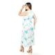 thumbnail image 3 of Vestido Largo Cintura Smock Roman Fashion Talla Extra 8801X-11 Blanco Flor 42, 3 of 5