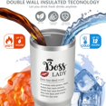 thumbnail image 4 of 1pc boss lady 30oz Tumbler with Straw & Handle - Insulated Stainless Steel Cup | Holiday Gift for Man Women (Christmas, Valentine's, Birthday), 4 of 7