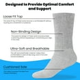 thumbnail image 3 of Crew Style, Gray Diabetic Socks, MEN Size 13-15, 1 dozen Pairs, 3 of 7