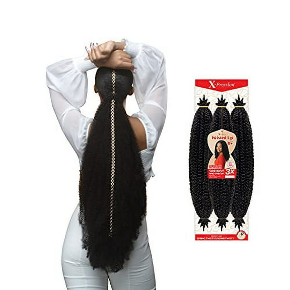 Outre Crochet Braids X-Pression Twisted Up 3X Springy Afro Twist 24" (1-pack, 4)