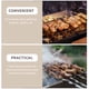 thumbnail image 4 of Brochetas redondas de acero inoxidable para barbacoa, 10 Uds., con mango de madera, 4 of 6