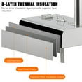 thumbnail image 1 of Yeshouse horno de pizza para exteriores, portátil y multicombustible, incluye piedra, pala, termómetro y bolsa de transporte, de acero inoxidable, ideal para jardín, camping o patio, 1 of 8
