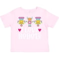 thumbnail image 3 of Inktastic Robotics I Love Robots Gift Girls Toddler T-Shirt, 3 of 5