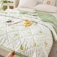 thumbnail image 4 of Ohufall Cooling Comforter Cotton Comforter Summer Bedding Thin Lightweight Washable Quilt Core Soft Breathable For Student Use, 4 of 6