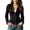 Black, variant on Women's Stand Collar Faux Leather Jacket Elegant Chic Casual Outerwear for Women Black XXL