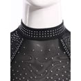 thumbnail image 5 of Zaldita Women's Ballet Leotard Rhinestone Long Sleeves Gymnastics Leotards Adult Figure Skating Jumpsuit Burgundy XL, 5 of 7