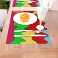 thumbnail image 5 of YFYANG Washable Heat-Resistant Placemats, 70% PVC/30% Polyester, Abstract Curve Texture Kitchen Table Mat, 12" x 18" 6 Piece, 5 of 6