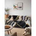 thumbnail image 6 of Black Marble Couch Cover for 2 Cushion Couch, Grey Gold Texture Vintage Farmhouse Art Washable Love Seat Sofa Covers Slipcover, Throw Sofa Covers for Pets, Furniture Protector 71"x102", 6 of 9