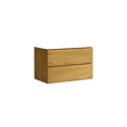 thumbnail image 2 of Wall mount cabinet WITHOUT basin, Natural oak color, with two drawers, 2 of 5