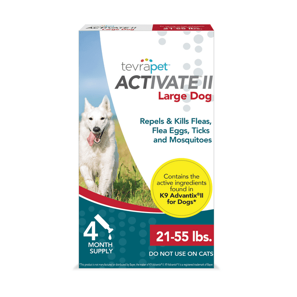 TevraPet Activate II Flea and Tick Prevention for Large Dogs 2155 lbs