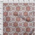 thumbnail image 3 of oneOone Cotton Poplin Twill Brown Fabric Asian Tile Traditional Diy Clothing Quilting Fabric Print Fabric By Yard 56 Inch Wide, 3 of 4