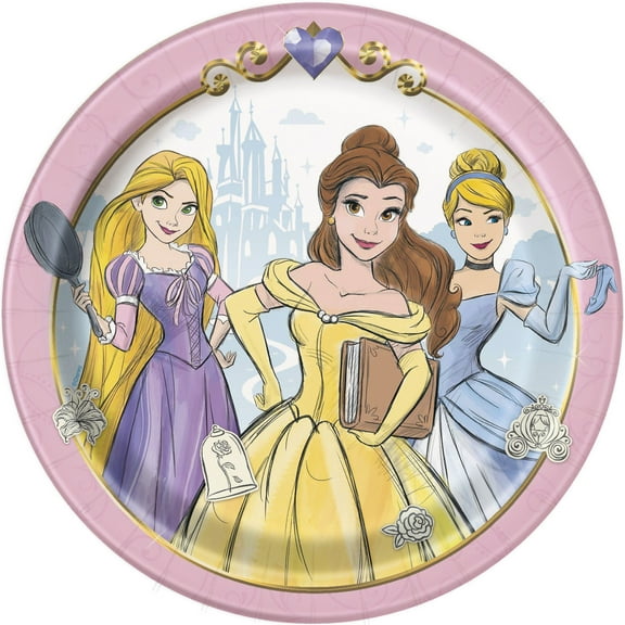 Disney Princess Paper Dinner Plates, 9in, 8ct