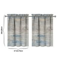 thumbnail image 4 of Gray Abstract Oil Painting Kitchen Curtains - Vintage Tier Cafe Curtains for Bathroom Living RV Rod Pocket Window Drapes 36 Inch 2 Panels Set 28"x36" Window Treatment Tiers, 4 of 4