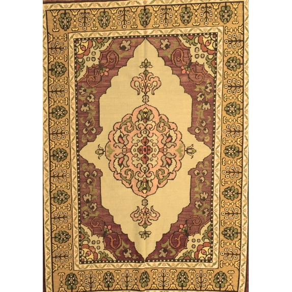 Ahgly Company Indoor Rectangle Persian Brown Traditional Area Rugs, 2' x 4'