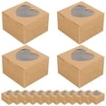 thumbnail image 1 of 14Pcs Bakery Boxes Small Cookie Boxes Kraft Baking Box with Window Cake Boxes, 1 of 8