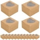 thumbnail image 1 of Cajas de panadería de 14 piezas Cajas de galletas pequeñas Caja de hornear kraft con cajas de pastel de ventana, 1 of 5